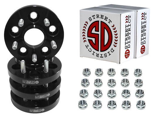 Wheel spacer 5x100 - 20mm thick - centerbore 56.1mm - Black