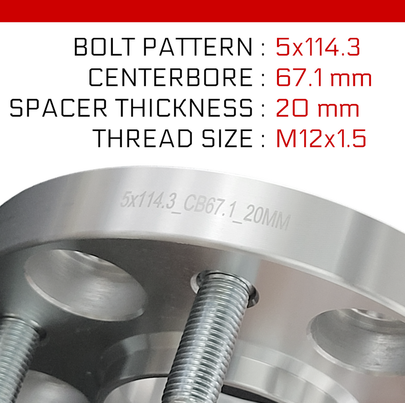 Load image into Gallery viewer, Wheel spacer 5x114.3 - 20mm thick - centerbore 67.1mm - Silver
