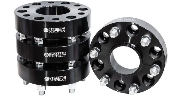 Wheel spacer 6x135 - 1.5in thick - centerbore 87.1mm - Black